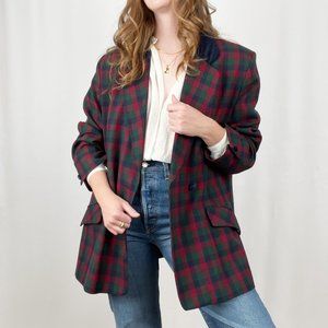 ✨ Vintage ✨ plaid wool blazer